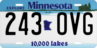 MN license plate 243OVG