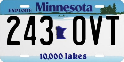 MN license plate 243OVT