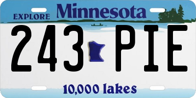 MN license plate 243PIE