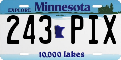MN license plate 243PIX