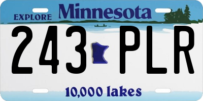MN license plate 243PLR