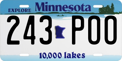 MN license plate 243POO