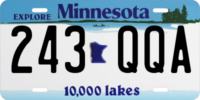 MN license plate 243QQA
