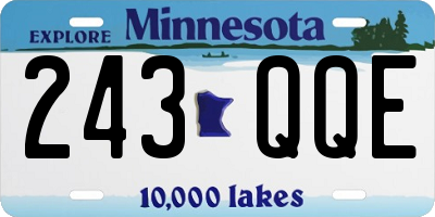MN license plate 243QQE