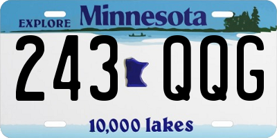 MN license plate 243QQG