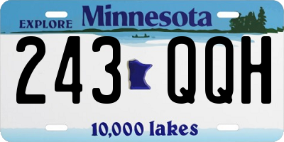 MN license plate 243QQH