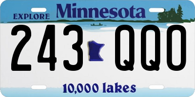 MN license plate 243QQO
