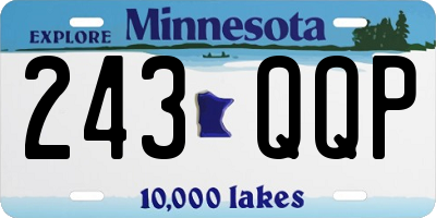MN license plate 243QQP