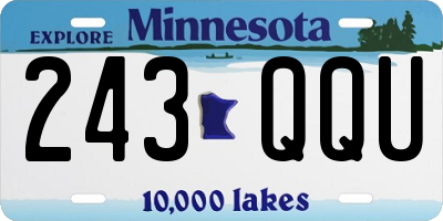 MN license plate 243QQU
