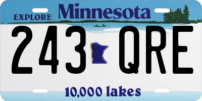 MN license plate 243QRE