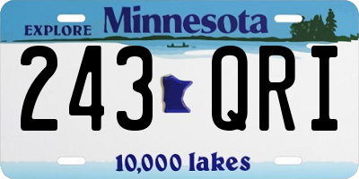 MN license plate 243QRI
