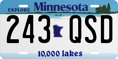 MN license plate 243QSD