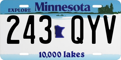 MN license plate 243QYV
