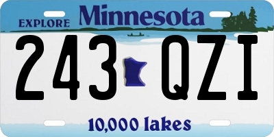 MN license plate 243QZI