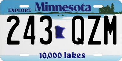 MN license plate 243QZM