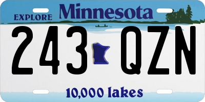 MN license plate 243QZN