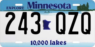 MN license plate 243QZQ