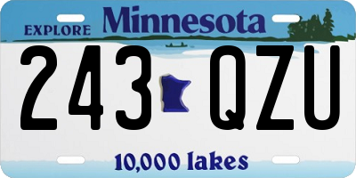 MN license plate 243QZU