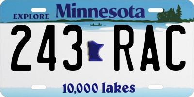 MN license plate 243RAC