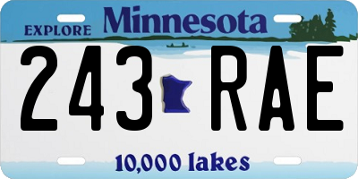 MN license plate 243RAE
