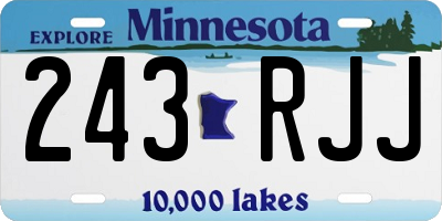 MN license plate 243RJJ