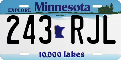 MN license plate 243RJL