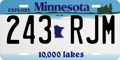 MN license plate 243RJM