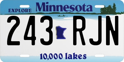 MN license plate 243RJN