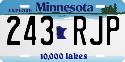 MN license plate 243RJP