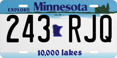 MN license plate 243RJQ