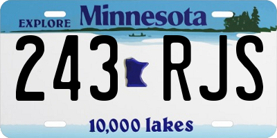 MN license plate 243RJS
