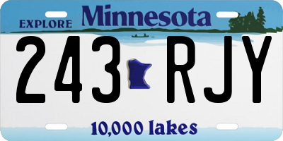 MN license plate 243RJY