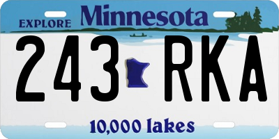 MN license plate 243RKA