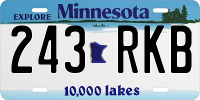MN license plate 243RKB