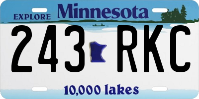 MN license plate 243RKC