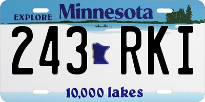 MN license plate 243RKI