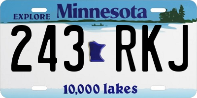 MN license plate 243RKJ