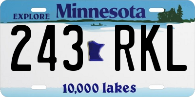 MN license plate 243RKL