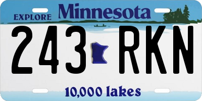 MN license plate 243RKN