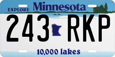 MN license plate 243RKP