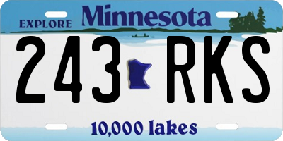 MN license plate 243RKS