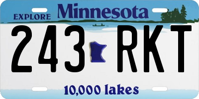 MN license plate 243RKT