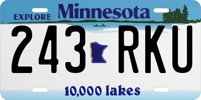 MN license plate 243RKU