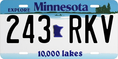 MN license plate 243RKV