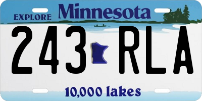 MN license plate 243RLA