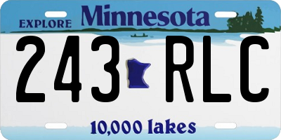 MN license plate 243RLC