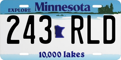 MN license plate 243RLD