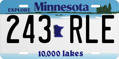 MN license plate 243RLE