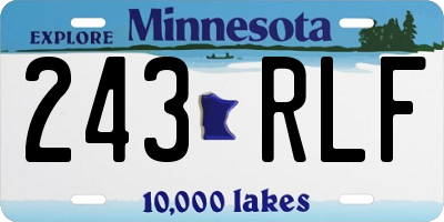 MN license plate 243RLF