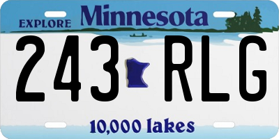 MN license plate 243RLG